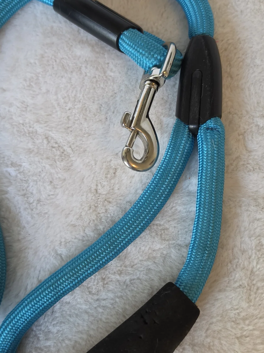 Blue Dog Rope Leash with Padded Handle